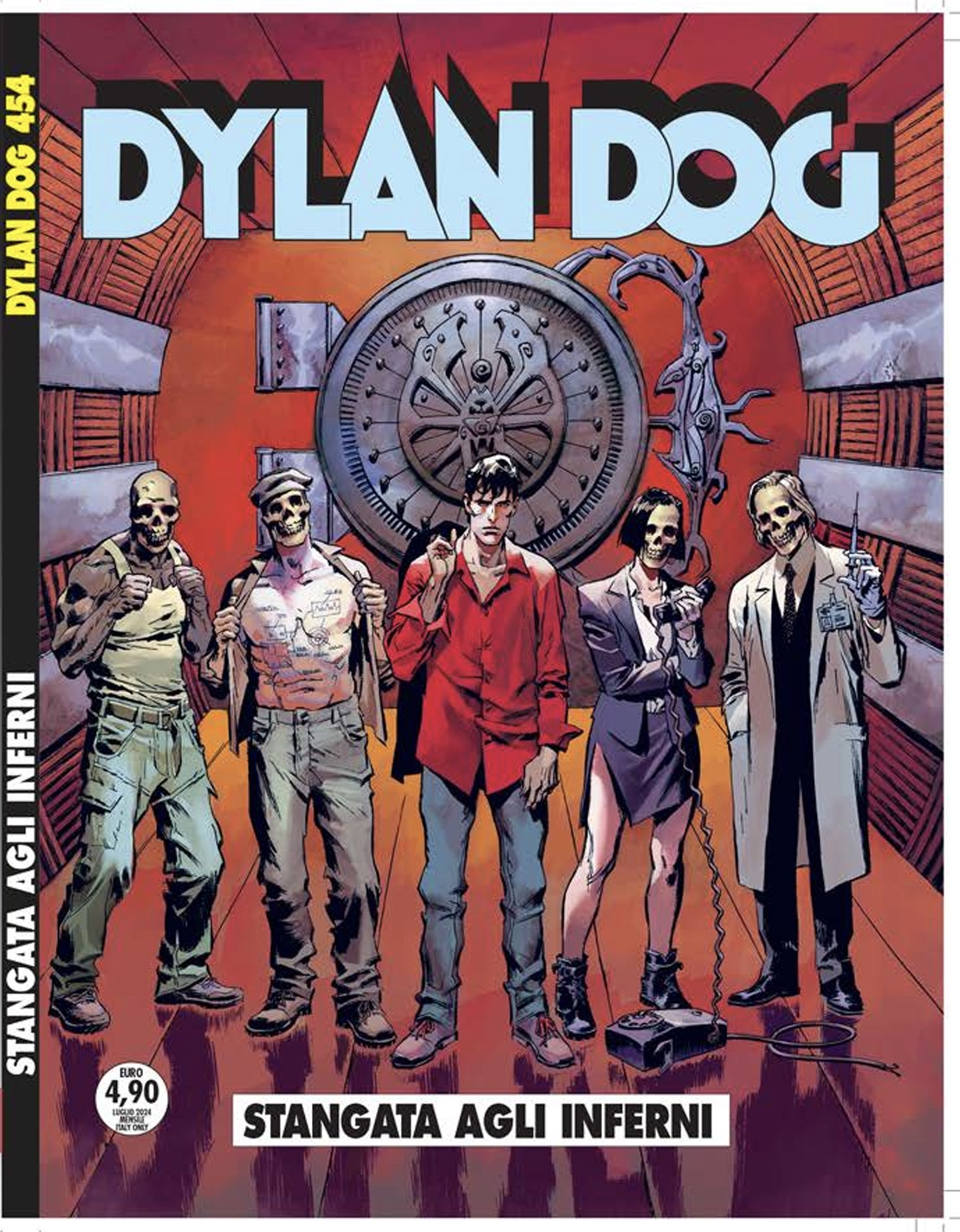 DYLAN DOG N°454. STANGATA AGLI INFERNI. DYLAN DOG RIPIOMBA IN UN GIRONE DEMONIACO DI PARADOSSALE BUROCRAZIA…