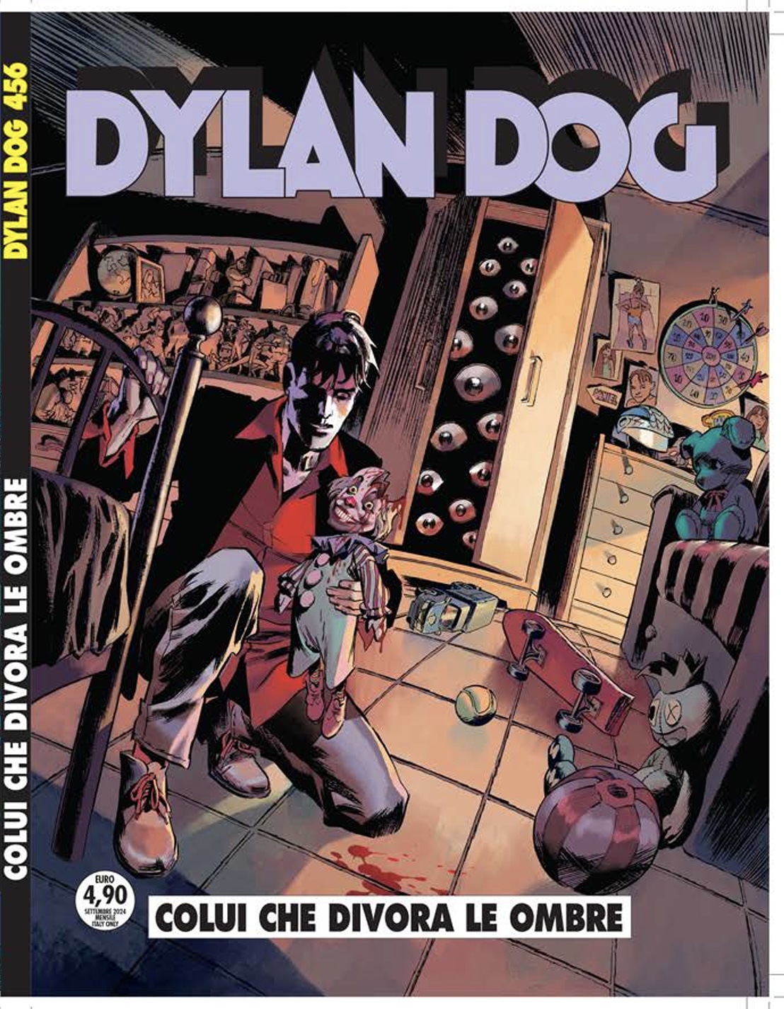 DYLAN DOG N° 456. COLUI CHE DIVORA LE OMBRE. IL PICCOLO TIMOTHY ASSUME DYLAN DOG PER ESSERE PROTETTO DALLA MORTALE MINACCIA DI “COLUI CHE DIVORA LE OMBRE”!