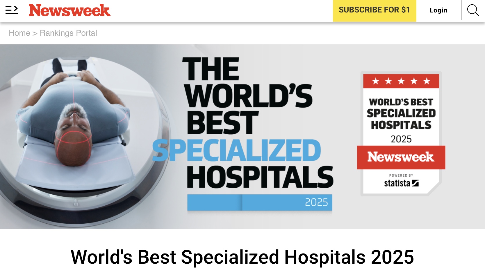 World Best Specialised Hospital Newsweek. IEO E MONZINO PRIMI OSPEDALI SPECIALISTICI IN ITALIA E FRA I PRIMI AL MONDO. La nuova classifica Newsweek dei migliori ospedali al mondo vede i due IRCCS milanesi in posizioni da record 